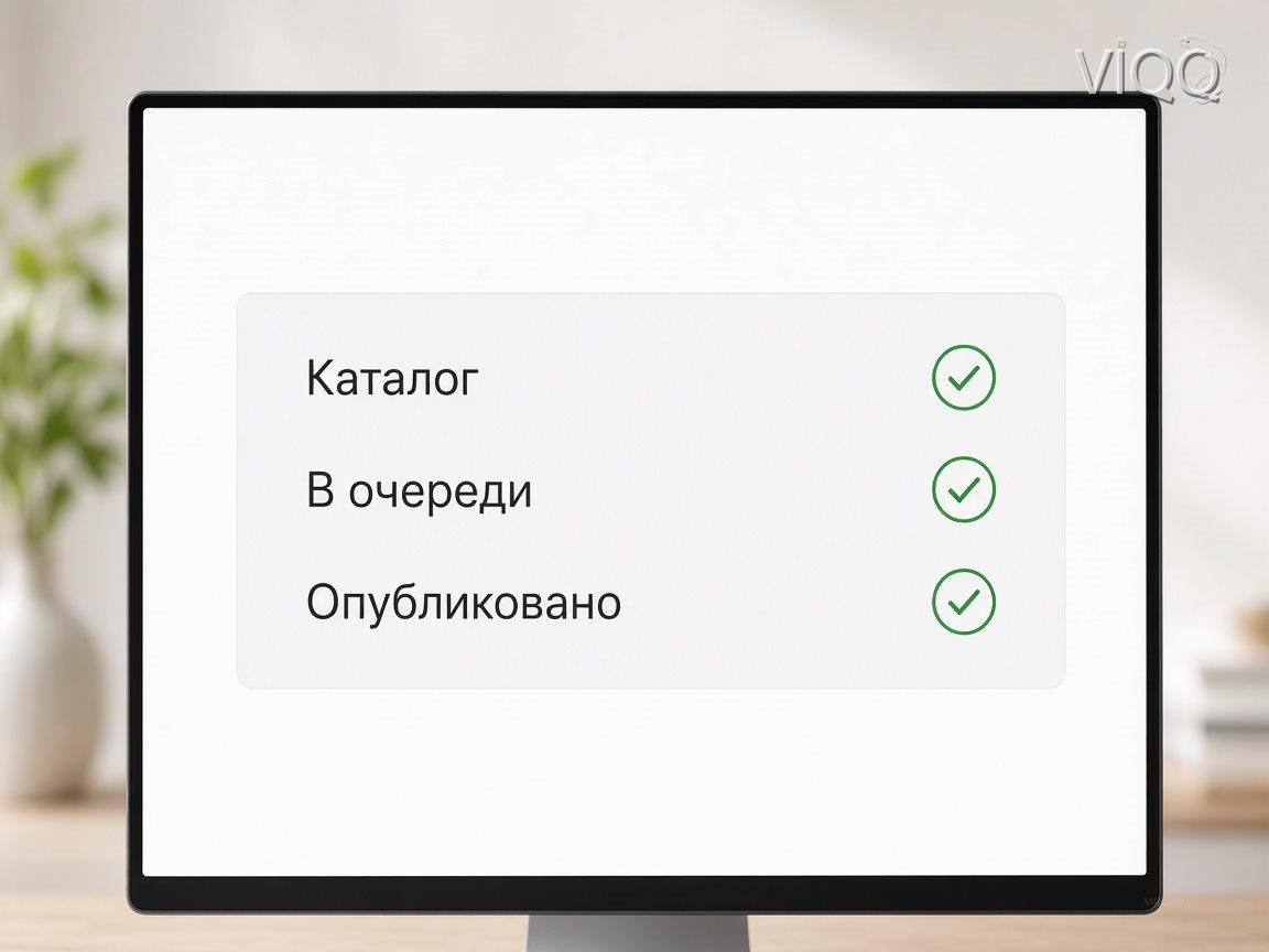 Таблица статусов: источник Каталог, в очереди и опубликовано