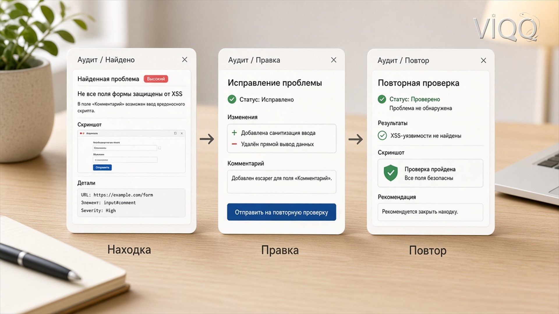 Схема находка в процессе и правка на листе