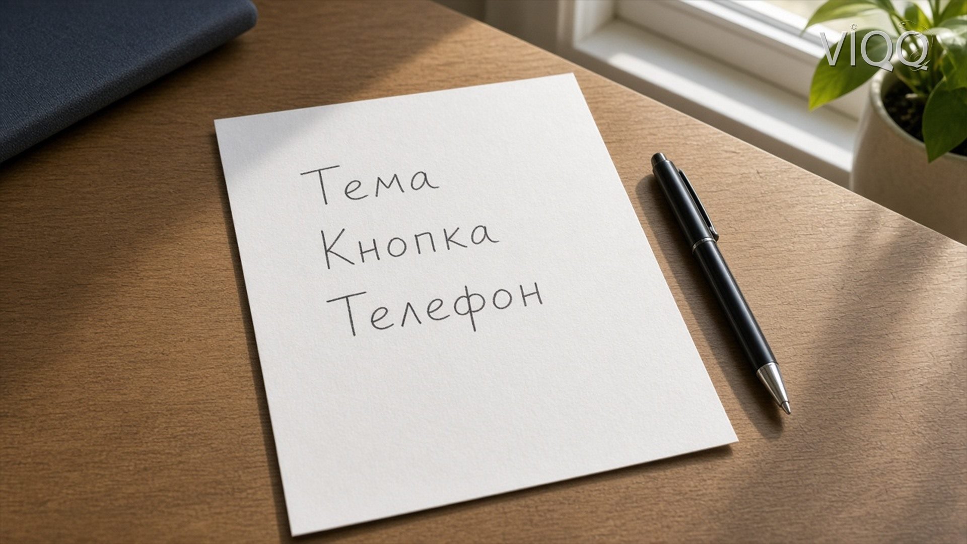 Бумажный список: тема, кнопка, телефон