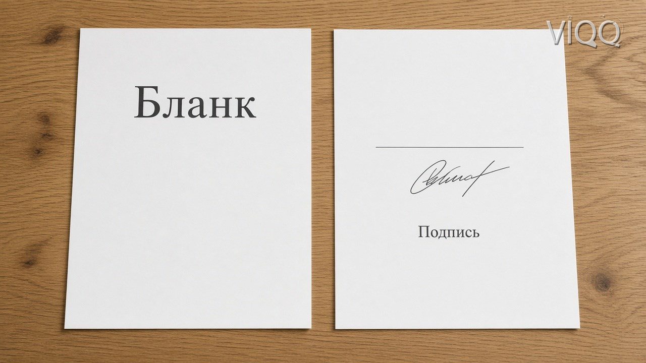 Бланк письма рядом с углом договора