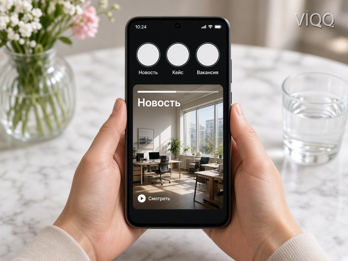 Телефон в руках: обложки Новость, Кейс, Вакансия и история Смотреть