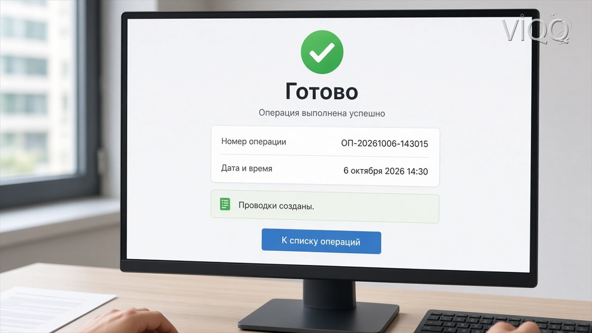 Экран Back-office системы: результат шага для пользователя
