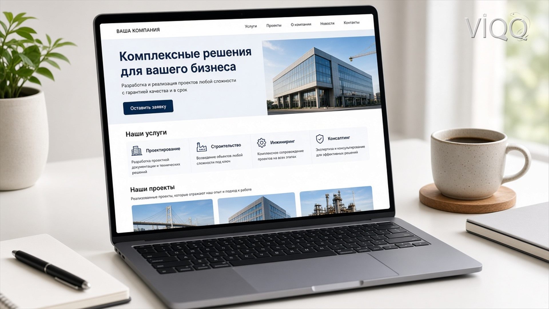 Ноутбук: сайт на Joomla с разделами и заявкой