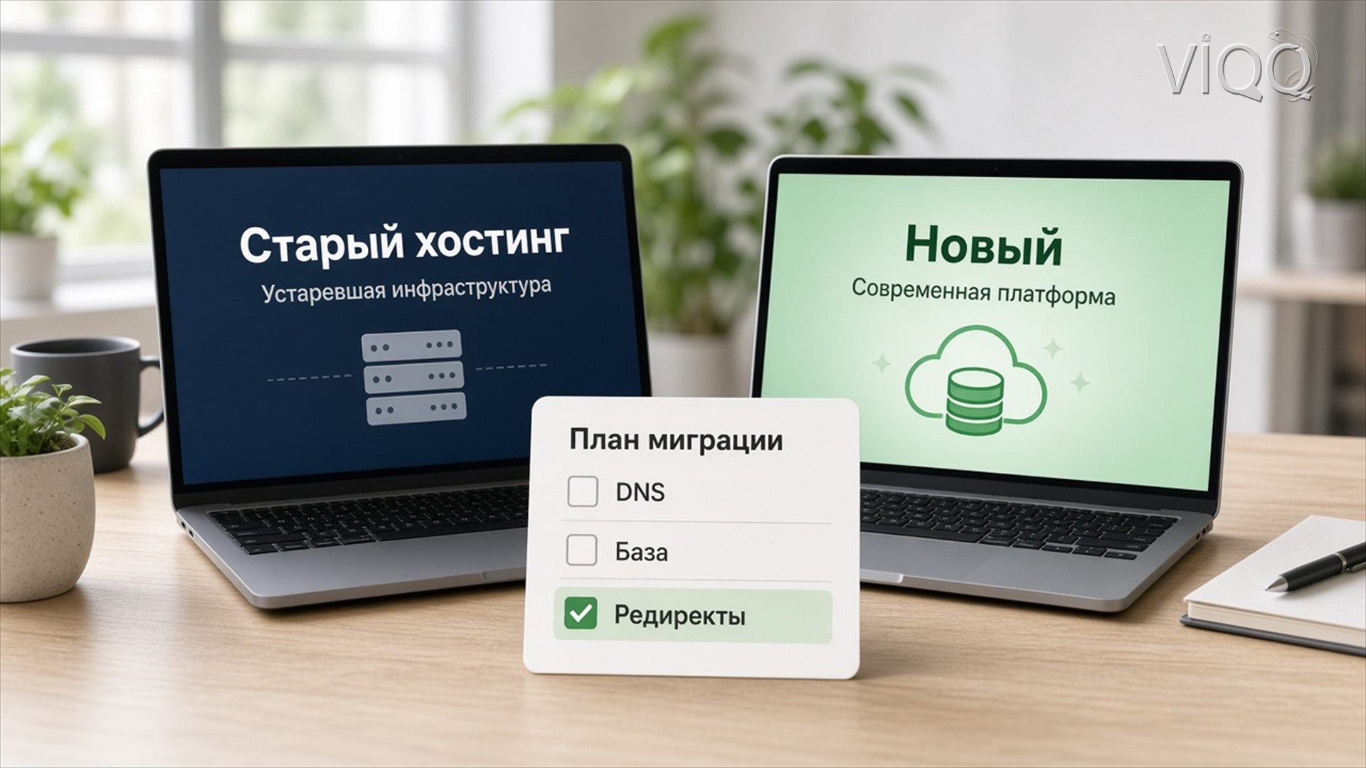 Перенос: старый и новый хостинг, чеклист DNS и база