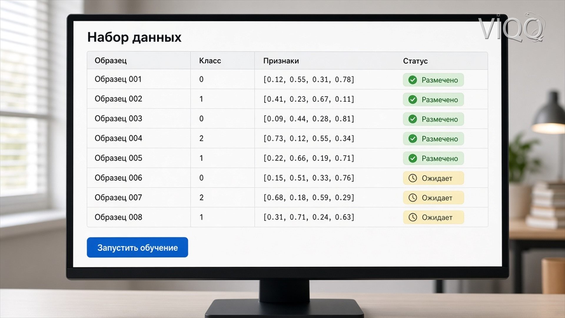Таблица признаков и важность каждого для прогноза
