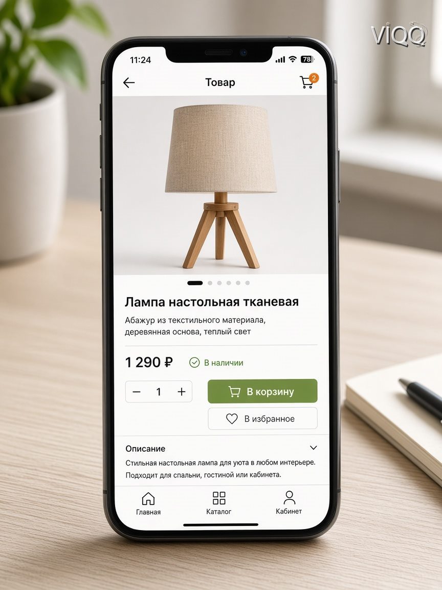 Карточка товара OpenCart: фото, цена 1 290 ₽, наличие и кнопка В корзину