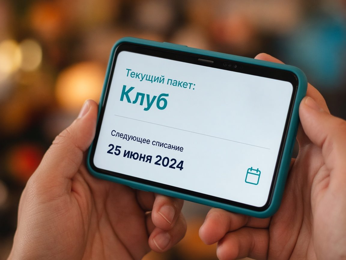 Телефон с кабинетом подписчика: текущий пакет и дата списания