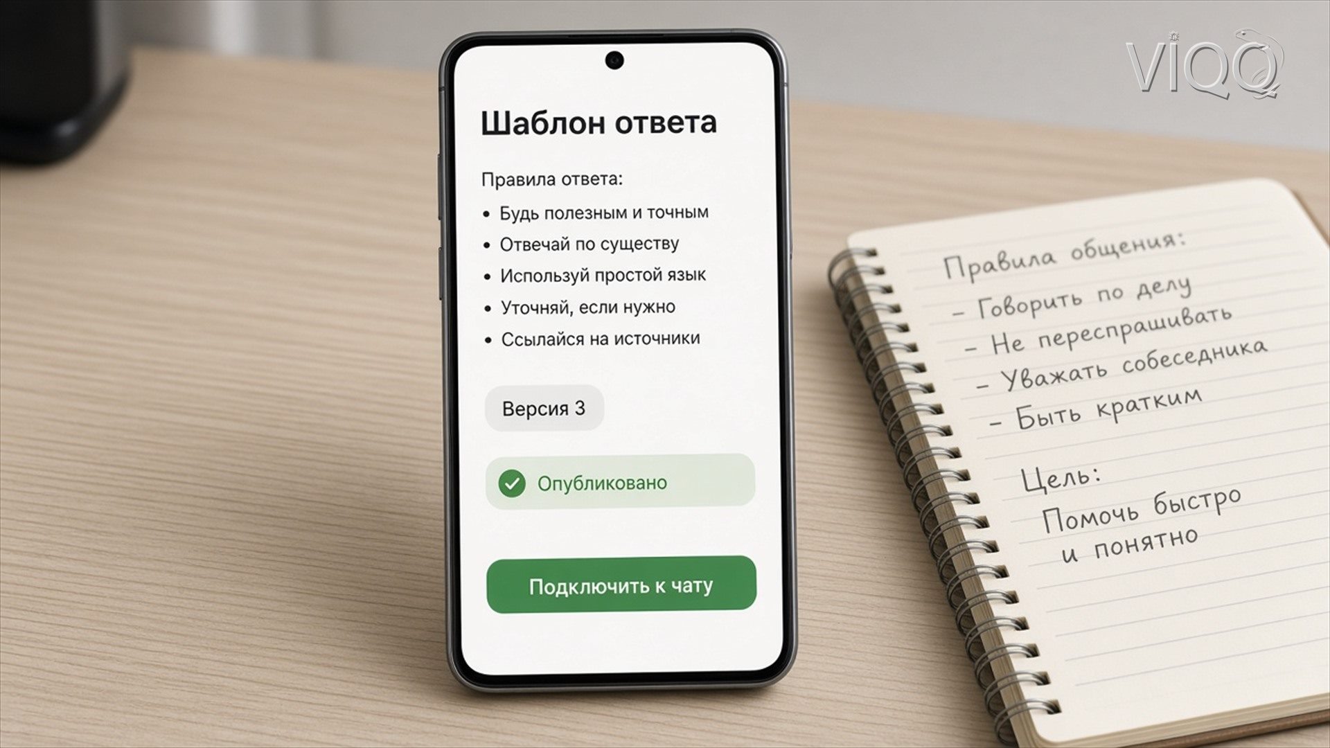 Карточка промпта с правилами тона, форматом ответа и запретами