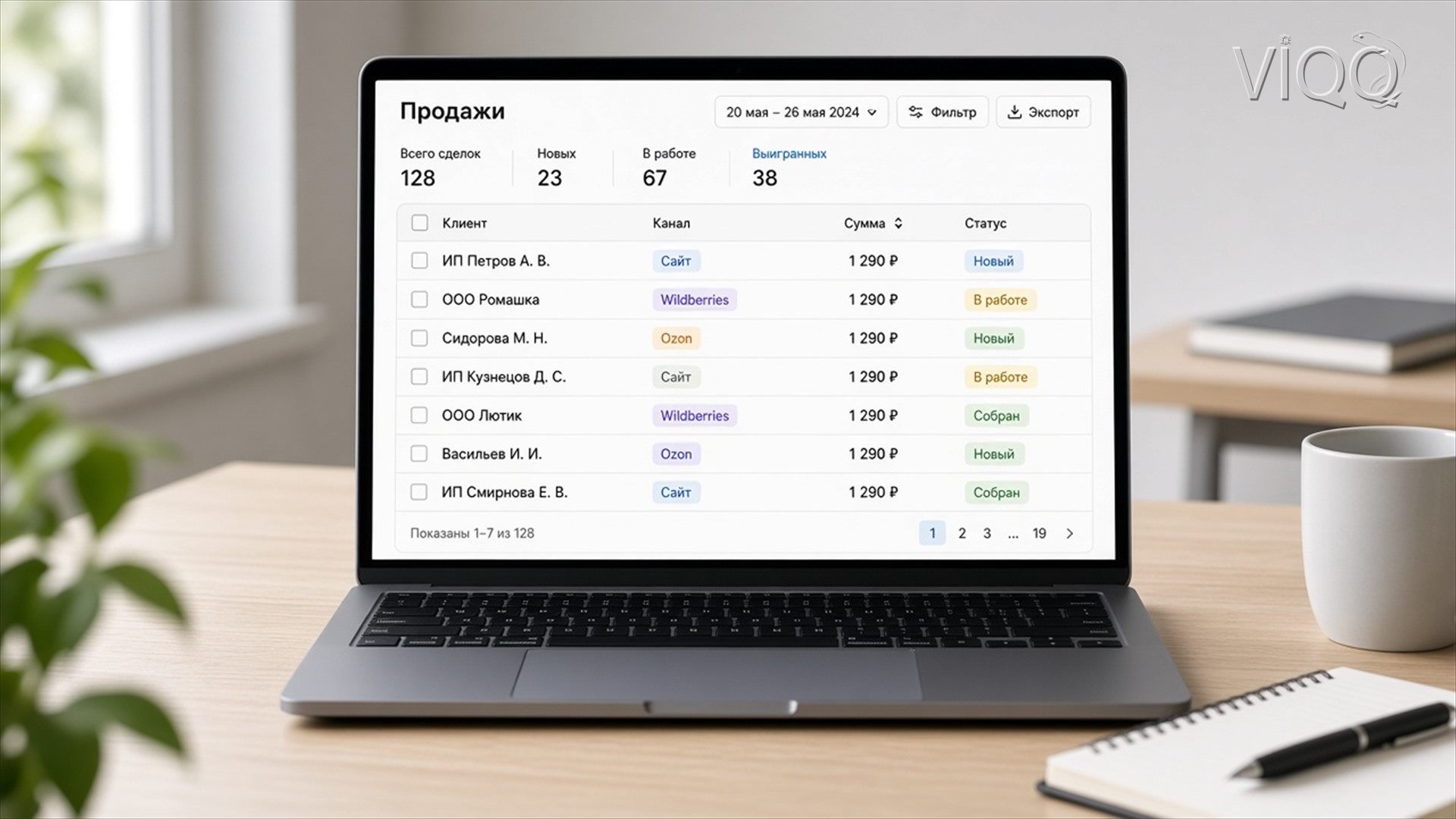 RetailCRM: сделки с каналами сайта и маркетплейса и суммой заказа