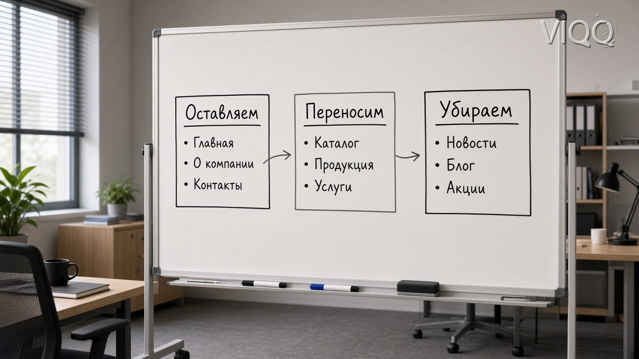 Схема разделов: что оставляем, что переносим, что убираем