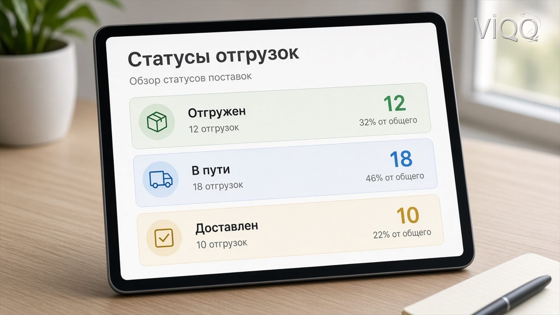 Отгрузка заказа: статус Отправлен и трек