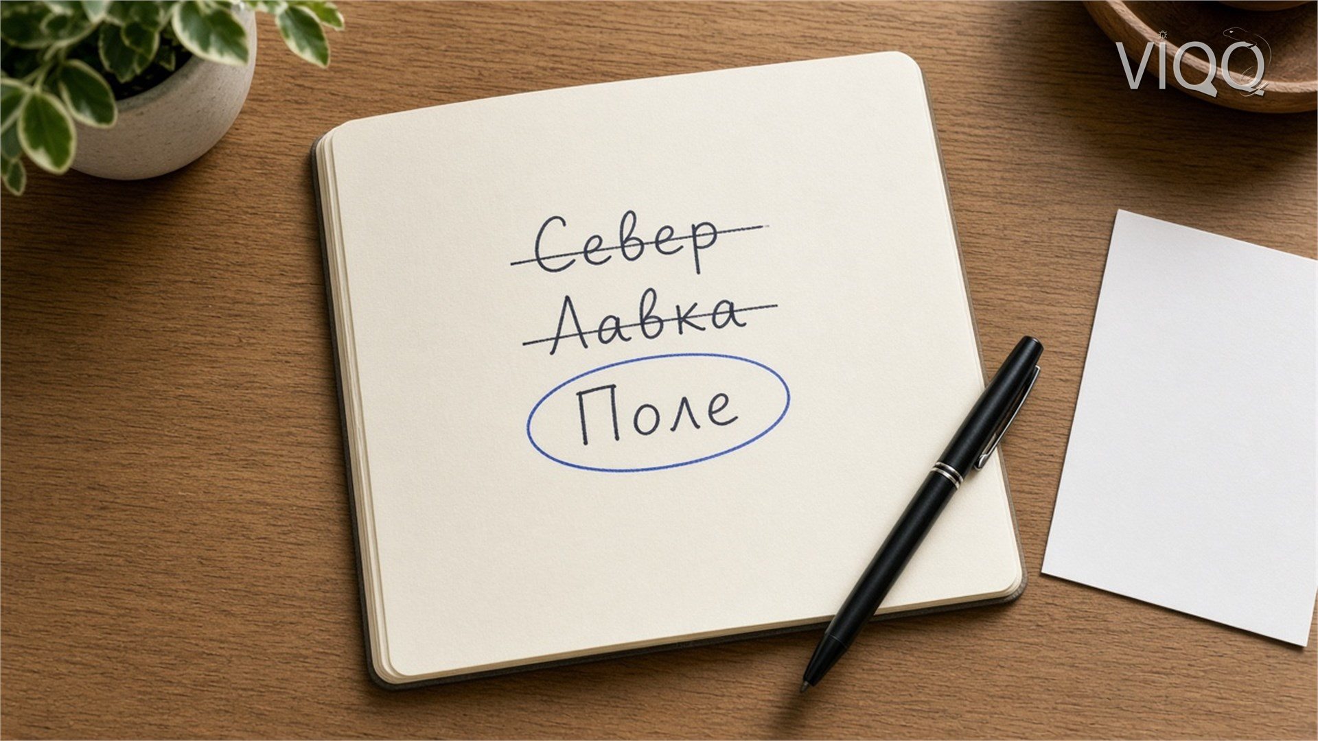 Блокнот: Север и Лавка зачёркнуты, Поле обведено