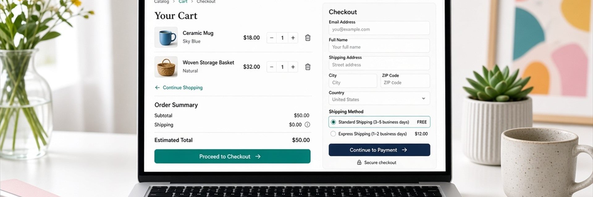 What goes into an online store