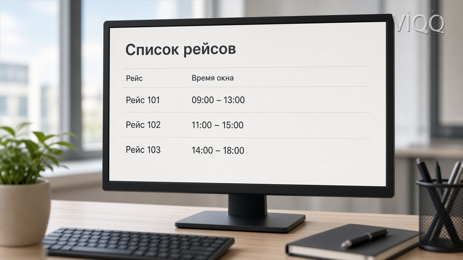 Список рейсов на экране