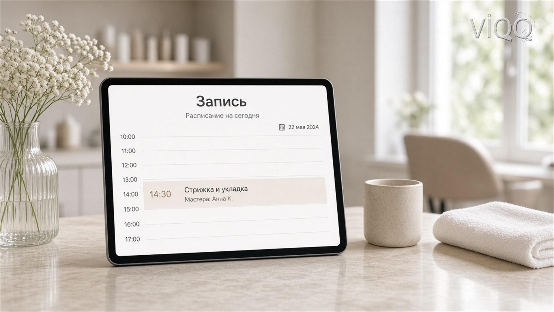 Планшет в салоне: запись на 14:30